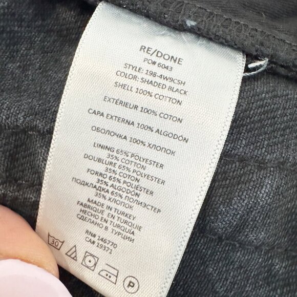 NWT Re/Done Denim 90s Comfy Jean Shorts Long Bermuda Summer Casual Black New 24 - Picture 6 of 10